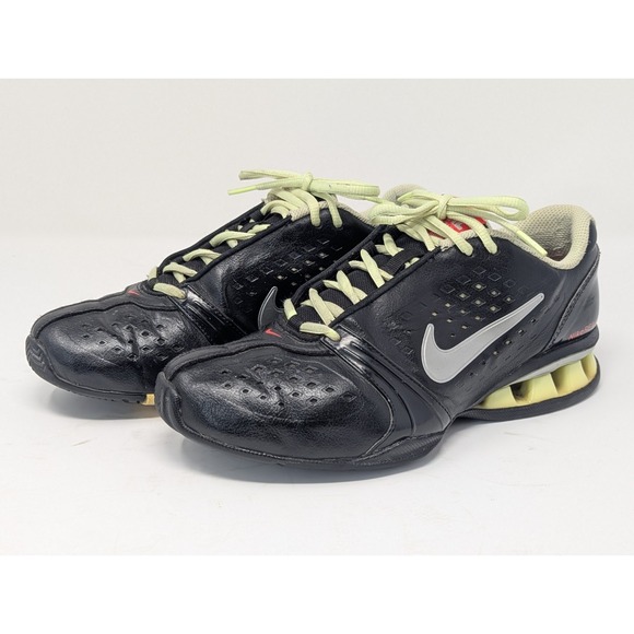 Nike Women's 7.5 Reax Rockstar Training Shoes Black/Neon Green 415355-006 NICE! - Picture 2 of 8